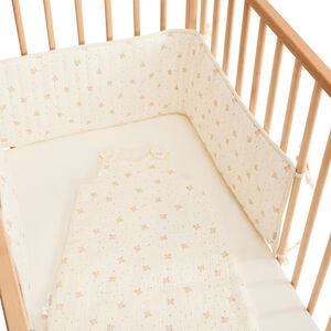 Protector de cuna en doble gasa "Douce Hirondelle" écru 