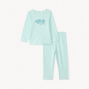 Conjunto de pijama largo de jersey estampado para bebé niño 
