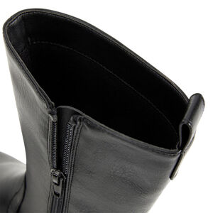 Botas cavaleras negras efecto piel para niña 