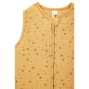 Saco de dormir TOG 2 con estampado de corazones en gasa de algodón 