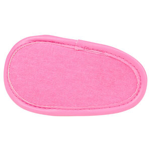 Zapatos descubiertos plisados de color rosa fluo con lazos 