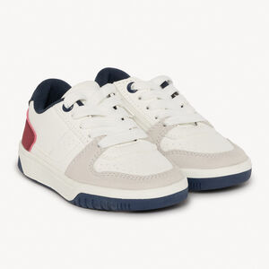 Zapatillas bajas con cordones y cremallera tricolor para niño 