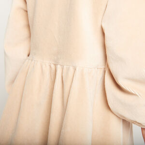 Vestido bordado de terciopelo de canalé para bebé niña 