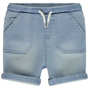 Bermudas efecto vaquero con bolsillo estampado para bebé niño 