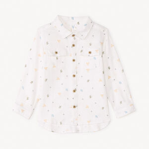 Camisa de manga larga de tela impresa con cactus para bebé niño 