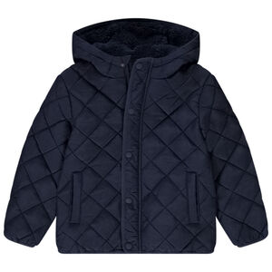 Chaqueta acolchada unisex con capucha y forro de sherpa 