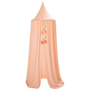 Dosel de algodón en gasa rosa 