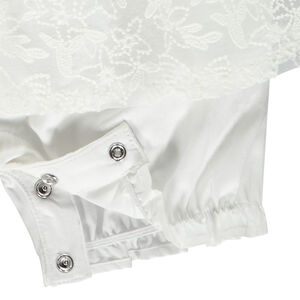 Mono de ceremonia bordado efecto 2 en 1 para bebé niña 