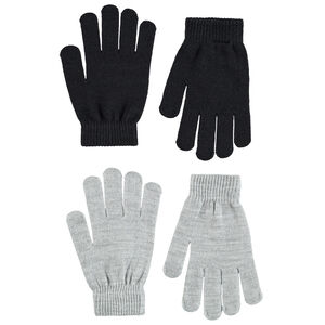 Pack de 2 pares de guantes de punto para bebé 