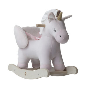 Unicornio balancín infantil rosa claro 