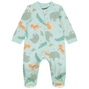Pelele imprimido animales de la sabana para bebé niño 