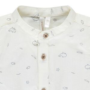 Conjunto de 2 piezas con estampado de ballena y pichi para bebé niño 