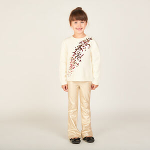 Suéter de punto con grandes lentejuelas para niña 