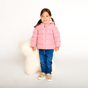 Anorak acolchado en tela y micro polar para bebé niña 