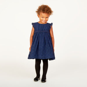 Robe de fiesta de mangas cortas en crepé brillante para bebé niña 