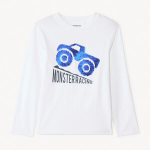 Camiseta de manga larga con lentejuelas mágicas para niño 