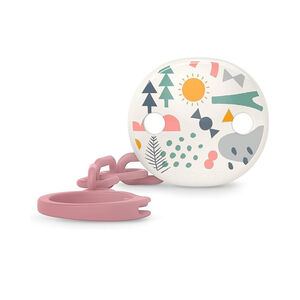 Sujetachupetes broche con pinza Walk in the park rosa 