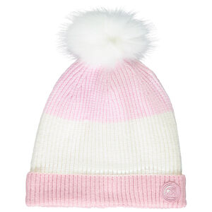 Bonete de esquí de punto perlado efecto color block para niña 