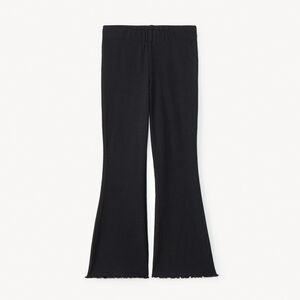 Legging acanalado y corte evasé con acabado ondulado para niña 