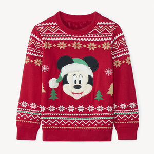 Jersey de Navidad Mickey Disney de punto forrado para niño. 