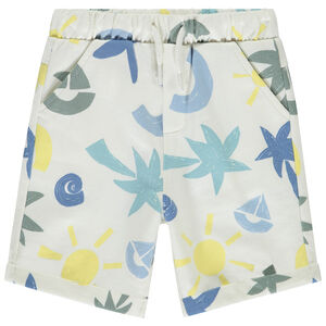 Bermudas de felpa con estampado artístico y fantasía para bebé niño 