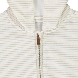 Gilet en molleton à capuche avec rayures en lurex pour fille 