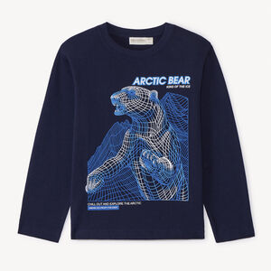 Camiseta de manga larga con estampado fantasía oso para niño 