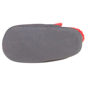 Botines de piel serraje y de pelo sintético con estampado 