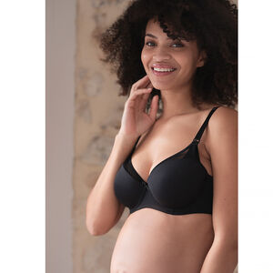 Sujetador de lactancia moldeado con acabado de red. 