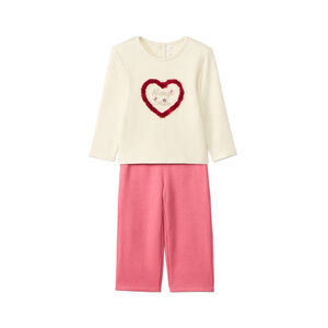 Conjunto de 2 piezas en confección combinada para bebé niña 