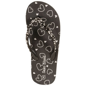 Sandalias con estampado de corazones y tiras con strass para niña según la edad 