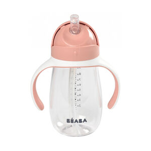 Tasse avec paille 300 ml - Old Pink 