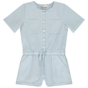 Combishort en seersucker rayado para niña 
