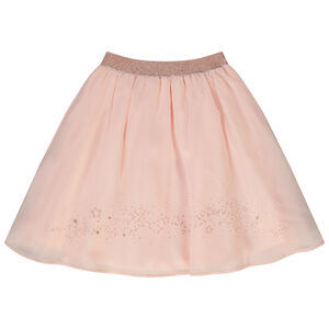 Falda skater de crepé con estrellas brillantes para niña 