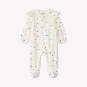 Pelele con cremallera y estampado de flores para bebé niña 