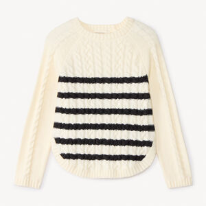 Jersey de manga larga de punto marinière para niña 