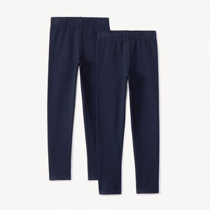 Pack de 2 leggings lisos para niña 