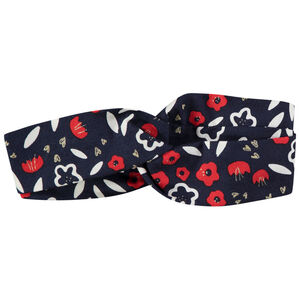 Diadema cruzada con estampado de flores para bebé niña 