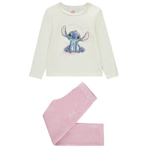 Pijama de 2 piezas de terciopelo con estampado Stitch para niña Main Pijama de 2 piezas de terciopelo con estampado Stitch para niña