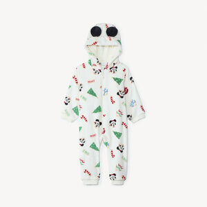 Pijama divertido de Navidad de Mickey Disney en sherpa para bebé. 
