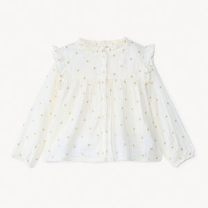 Túnica de manga larga con estampado de estrellas con purpurina para bebé niña 