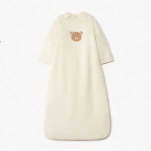 Saco de dormir acolchado con parche de osito y mangas desmontables TOG 4 para bebé 