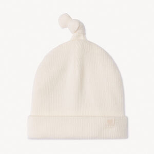 Gorro de maternidad liso de punto acanalado para bebé niña 