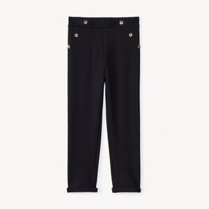 Pantalón de puente en milano con forro para niña 