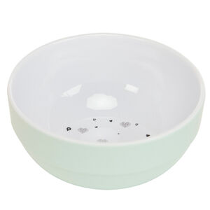 Bol de melamina con estampado de corazones verde 