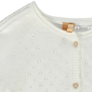 Gilet boléro en tricot pointel pour bébé fille 