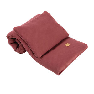 Juego de cama  edredón y almohada Pure burdeos 