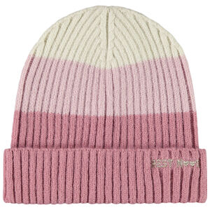 Gorro de punto acanalado efecto color block para niña 