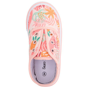 Zapatillas bajas de tela con estampado tropical para niña 