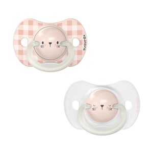 Lot de 2 sucettes silicone SX Pro Night & Day 0-6M lapin 